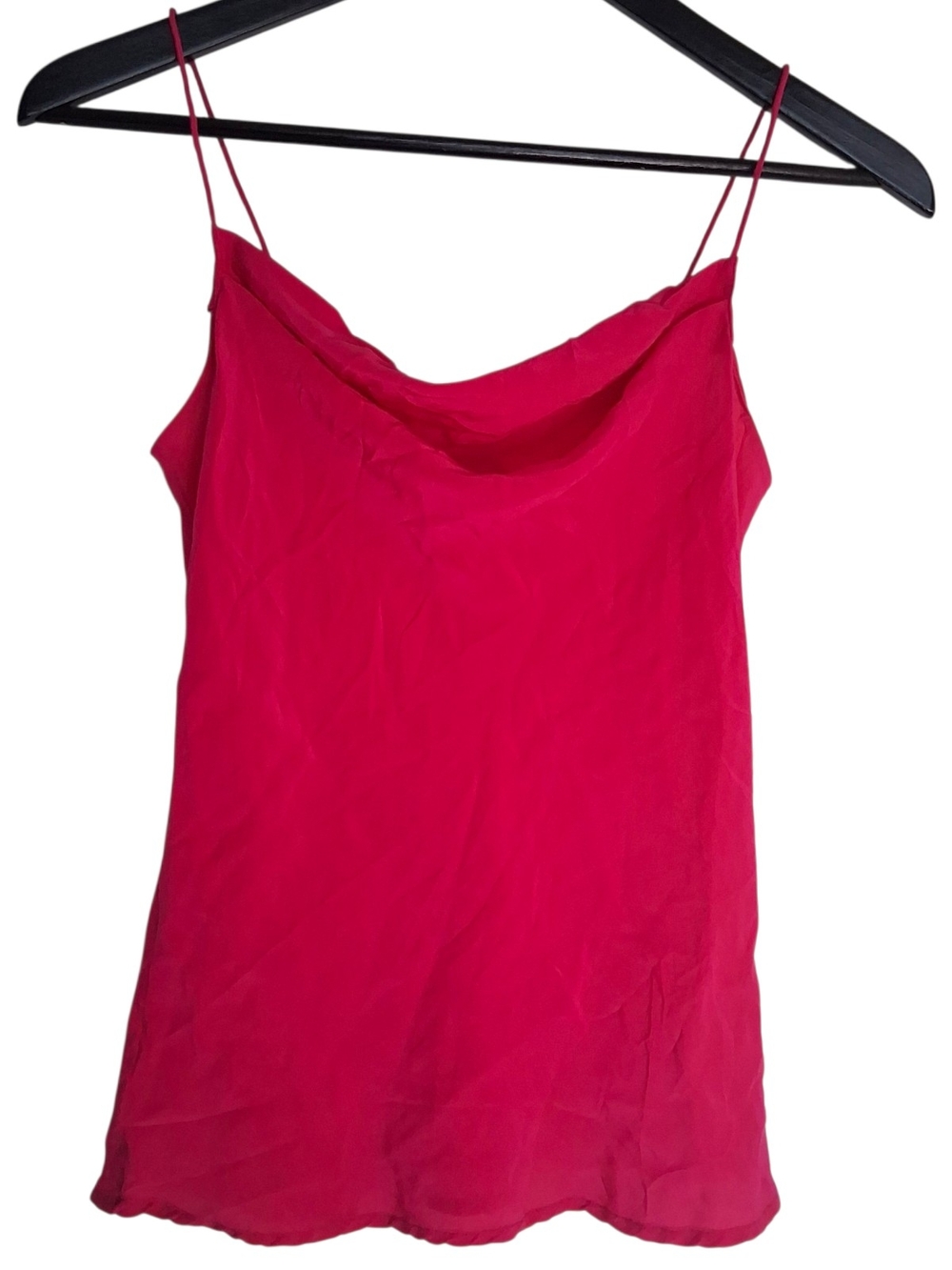 ​Royal Silk Hot Pink 100% Silk Cowl Neck Cami Top Vintage Size Medium